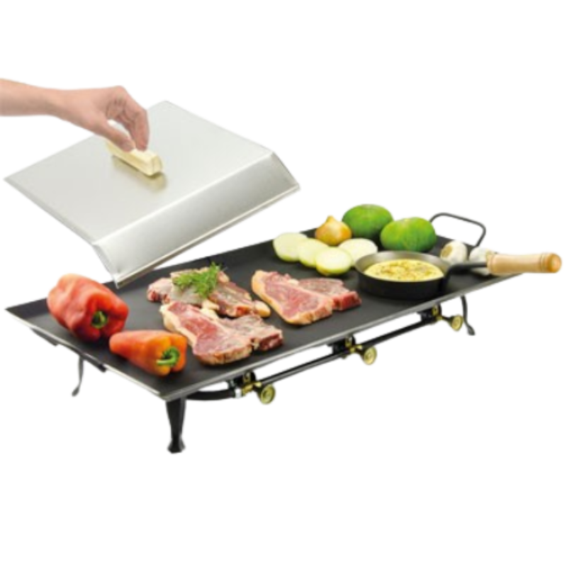 Planchas a gas con tapa - 25x45 cm.