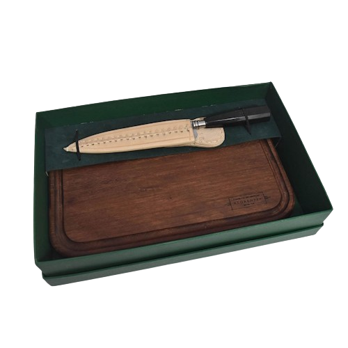 Set de puñal 16 cm. con tabla rectangular 22 x 29 cm. Cedriño - Urea